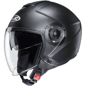 i40N - Jethelm - Zwart - Polycarbonaat - Met Getint Zonnevizier