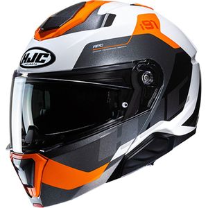 HJC - I91 - Systeemhelm - Wit Oranje - Polycarbonaat