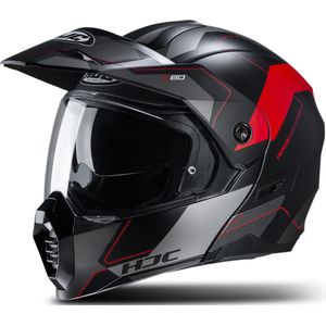 HJC C80 Rox helmen - Adventure helm - zwart rood - maat S