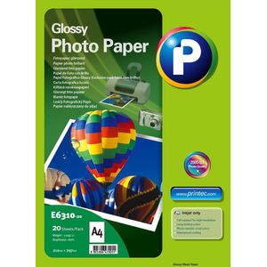 Printec Fotopapier - Glossy glanzend - 20 vellen A4 - 210x297mm - 220 gram per m²