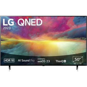 LG QNED-tv 50QNED756RA.AEUD, 127 cm / 50", 4K Ultra HD, Smart TV, QNED, α5 Gen6 4K AI-Processor, HDR10, HDMI 2.0, Single Triple Tuner