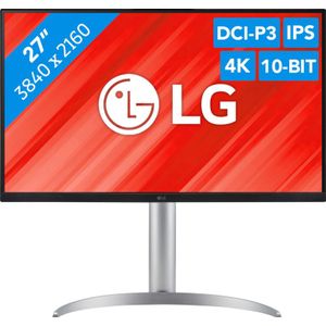 LG UltraFine 27UQ850V-W - UQ850V Series LED-monitor - 27"" - 3840 x 2160 4K @ 60 Hz - IPS - 500 cdm² - 2000:1 - DisplayHDR 400 - 5 ms - 2xHDMI, DisplayPort, USB-C - luidsprekers