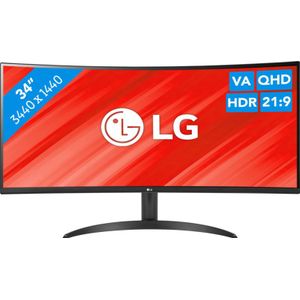 LG 34WR50QC-B - WQHD VA Curved UltraWide Gaming Monitor