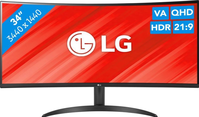 LG 34WR50QC-B - QHD Curved Ultrawide Monitor - sRGB 99% - 100hz - 34 inch
