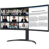 LG UltraWide 34WR55QC-B (3440 x 1440 pixels, 34""), Monitor, Zwart