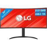 LG 34WR55QC-B - QHD Curved Ultrawide Monitor - 100hz - USB-C 65w - 34 inch