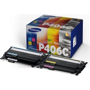 Samsung CLT-P406C tonercartridge 4 stuk(s) Origineel Zwart, Blauw, Magenta, Geel