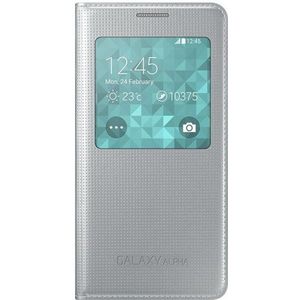 Samsung - Galaxy Alpha S-View Hoes - Zilver - Kunststof
