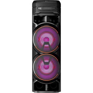 LG XBOOM RNC9, 2-Wege-Soundsystem mit 4 Lautsprechern (Dolby Audio, Karaoke- & DJ-Funktionen, Beleuchtung), Schwarz [Modelljahr 2023]