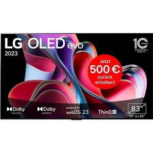 LG OLED83G3 OLED evo TV (83 inch / 210 cm, OLED 4K, SMART TV, webOS 23 met LG ThinQ)