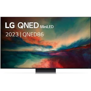 LG QNED866RE 86 inch TV Zilver