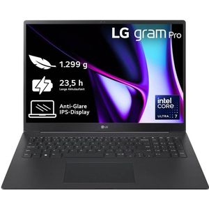 LG - gram Pro 17 - Notebook - Zwart - 16 GB - 1000 GB