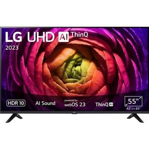 LG Electronics 4K Smart UHD TV 55UR73006LA LCD-TV 139.7 cm 55 inch Energielabel G (A - G) UHD, Smart TV, WiFi, CI+* Zwart