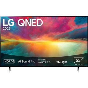 LG QNED-tv 65QNED756RA, 165 cm / 65", 4K Ultra HD, Smart TV, QNED, α5 Gen6 4K AI-Processor, HDR10, HDMI 2.0, Single Triple Tuner