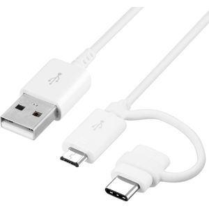 Samsung - Duo Kabel - USB-C - Micro USB - Geschikt voor Meerdere Apparaten