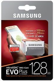 Samsung - Evo Plus - Micro SD Kaart - 128GB - Hoge Snelheid
