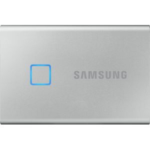 Samsung Portable T7 Touch - Externe SSD - USB C 3.2 - Inclusief USB C en USB A kabel - 500 GB - Zilver
