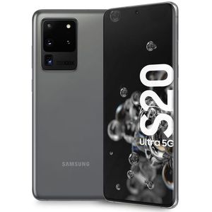 Samsung Galaxy S20 Ultra Smartphone, 5G, 6,9 inch display Dynamic Amoled 2X, 4 camera's aan de achterzijde, 128 GB uitbreidbaar, RAM 12 GB, 5000 mAh, hybride SIM/eSIM, grijs (Cosmic)