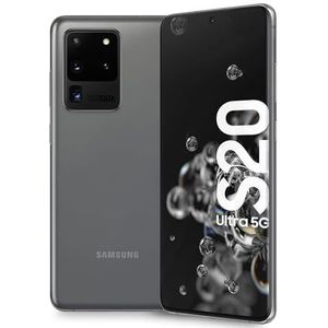 Samsung Galaxy S20 Ultra Smartphone, 5G, 6,9 inch display Dynamic Amoled 2X, 4 camera's aan de achterzijde, 128 GB uitbreidbaar, RAM 12 GB, 5000 mAh, hybride SIM/eSIM, grijs (Cosmic)