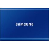 Samsung Portable SSD T7, SSD 1 TB, USB 3.2 Gen.2, 1.050 MB/s Lesen, 1.000 MB/s Schreiben, Externe SSD-Festplatte für iPhone 15 und neuer, Mac, PC, Smartphone und Spielkonsole, Blau, MU-PC1T0H/WW