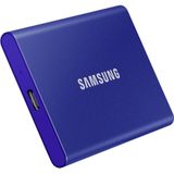 Samsung Portable SSD T7, SSD 1 TB, USB 3.2 Gen.2, 1.050 MB/s Lesen, 1.000 MB/s Schreiben, Externe SSD-Festplatte für iPhone 15 und neuer, Mac, PC, Smartphone und Spielkonsole, Blau, MU-PC1T0H/WW