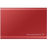 Samsung Portable T7 - Externe SSD - USB C 3.2 - Inclusief USB C en USB A kabel - 500 GB - Rood