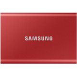 Samsung Portable T7 - Externe SSD - USB C 3.2 - Inclusief USB C en USB A kabel - 500 GB - Rood