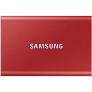 Samsung Portable T7 - Externe SSD - USB C 3.2 - Inclusief USB C en USB A kabel - 500 GB - Rood