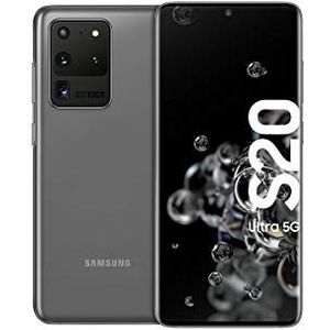 Samsung Galaxy S20 Ultra 5G Smartphone Bundle (17,44 cm) 128 GB intern geheugen, 12 GB RAM, Hybrid SIM, Android met 36 maanden fabrieksgarantie [exclusief op Amazon] Duitse versie, kosmic grijs