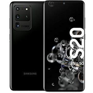 Samsung Galaxy S20 Ultra 5G Smartphone Bundle (17,44 cm), 128 GB intern geheugen, 12 GB RAM, hybride sim, Android met 36 maanden fabrieksgarantie [exclusief op Amazon], Duitse versie, zwart