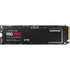 Samsung 980 PRO 2 TB NVMe/PCIe M.2 SSD 2280 Harde Schijf Retail MZ-V8P2T0BW