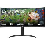 LG UltraWide 34WP65C-B 34"" UltraWide Monitor - UWQHD 3440x1440, VA 5ms (GtG) / 1ms (MBR) ms 160Hz, HDR 10, sRGB 99% (AMD FreeSync-gamingfuncties, DAS-modus, Black Stabilizer) rosshair) N. Zwart