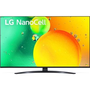LG 50NANO763QA (50"", NANO763, Nano-Cel, 4K, 2022), TV, Zwart