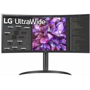 LG 34WQ75C-B - QHD IPS Curved Ultrawide Monitor - USB-C 90w - RJ45 - KVM Switch - 34 Inch
