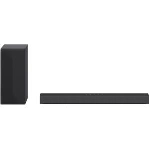 LG S40Q Soundbar TV 300 W, 2,1 kanalen met draadloze subwoofer, AI Sound Pro, Bluetooth, optische ingang, HDMI in/out met, stoffen coating, Energy Star gecertificeerd