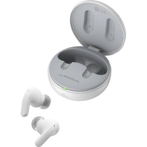 LG TONE Free DT90Q In-Ear Bluetooth hoofdtelefoon met Dolby Atmos-geluid, MERIDIAN-technologie, ANC (Active Noise Cancellation) & UVnano+, wit [Modeljaar 2022]