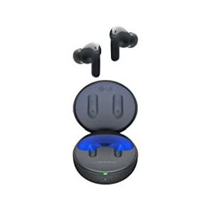 LG Tone Free T60 | True Wireless Bluetooth-hoofdtelefoon | actieve ruisonderdrukking | Uvnano | IPX4 | geluid van Meridian, zwart, (T60Q)