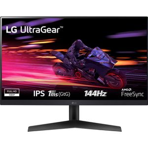 LG 24GN60R-B - UltraGear 23,8 inch FHD Gaming Monitor, 1ms IPS-paneel, HDR 10, 1920 x 1080, Dynamic Action Sync (DAS Mode) en AMD FreeSync Premium 144Hz, HDMI 2.0, kleur zwart