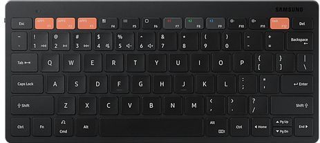 Samsung EJ B3400BBGGDE toetsenbord voor mobiel apparaat Zwart Bluetooth QWERTZ Duits
