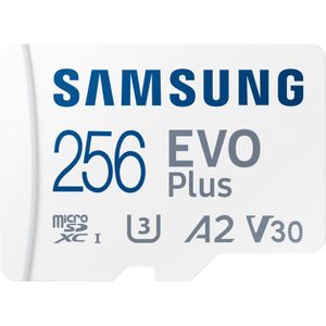 Samsung EVO Plus - Micro SD Kaart - Inclusief SD Adapter - 130 MB/s - 256 GB