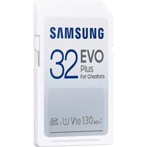 Samsung EVO Plus - SD Kaart - Geheugenkaart Camera - 130 MB/s - 32 GB