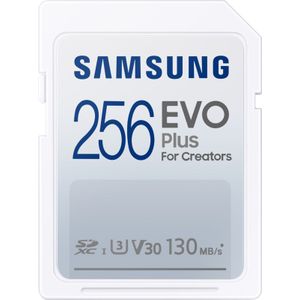 Samsung EVO Plus - SD Kaart - Geheugenkaart Camera - 130 MB/s - 256 GB