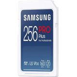 Samsung PRO Plus SD-geheugenkaart, 256GB SDXC UHS-I U3 160MB/s Full HD & 4K UHD geheugenkaart incl. kaartlezer, MB-SD256KB/WW