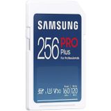 Samsung PRO Plus SD-geheugenkaart, 256GB SDXC UHS-I U3 160MB/s Full HD & 4K UHD geheugenkaart incl. kaartlezer, MB-SD256KB/WW