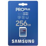 Samsung PRO Plus SD-geheugenkaart, 256GB SDXC UHS-I U3 160MB/s Full HD & 4K UHD geheugenkaart incl. kaartlezer, MB-SD256KB/WW