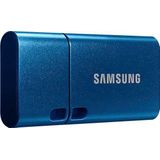 Samsung USB-stick, USB-C, 64GB, 300MB/s lezen, 30MB/s schrijven, USB 3.1 flashdrive voor notebooks, tablets en smartphones, blauw, MUF-64DA/APC