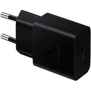 USB-C 15W PD AFC Wandladegerät + USB-C Kabel Schwarz