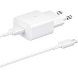 Samsung Originele Power Adapter met USB-C kabel - Oplader - USB-C aansluiting - Fast Charge - 15 Watt - 1 meter - Wit