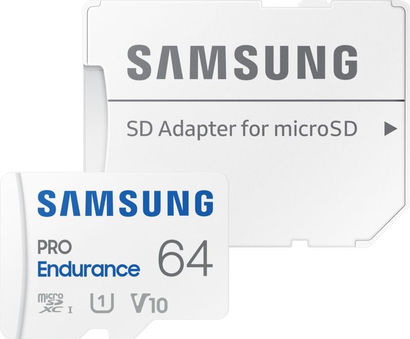 Samsung Pro Endurance Micro SD kaart Inclusief SD Adapter 64 GB