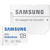 Samsung PRO Endurance microSD-geheugenkaart, 128 GB microSDXC UHS-I U3 100 MB/s videobewakingsgeheugenkaart met adapter, MB-MJ128KA